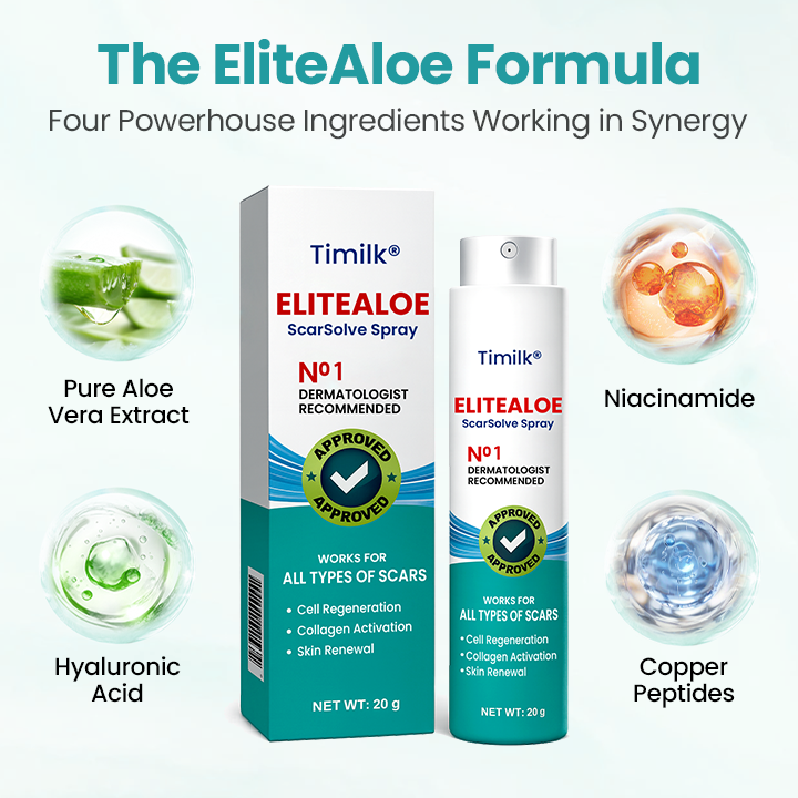 Timilk® EliteAloe ScarSolve Spray.