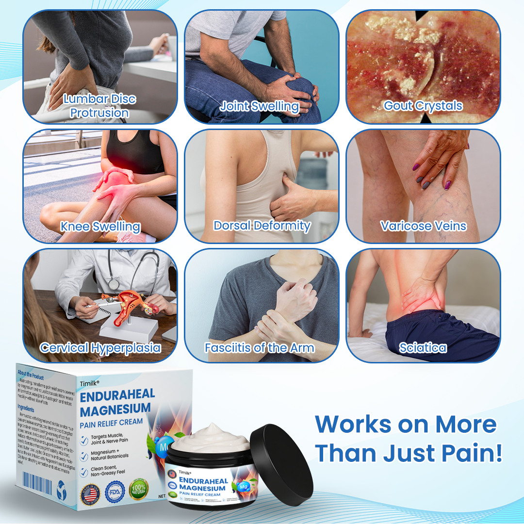 Timilk® EnduraHeal Magnesium Pain Relief Cream.