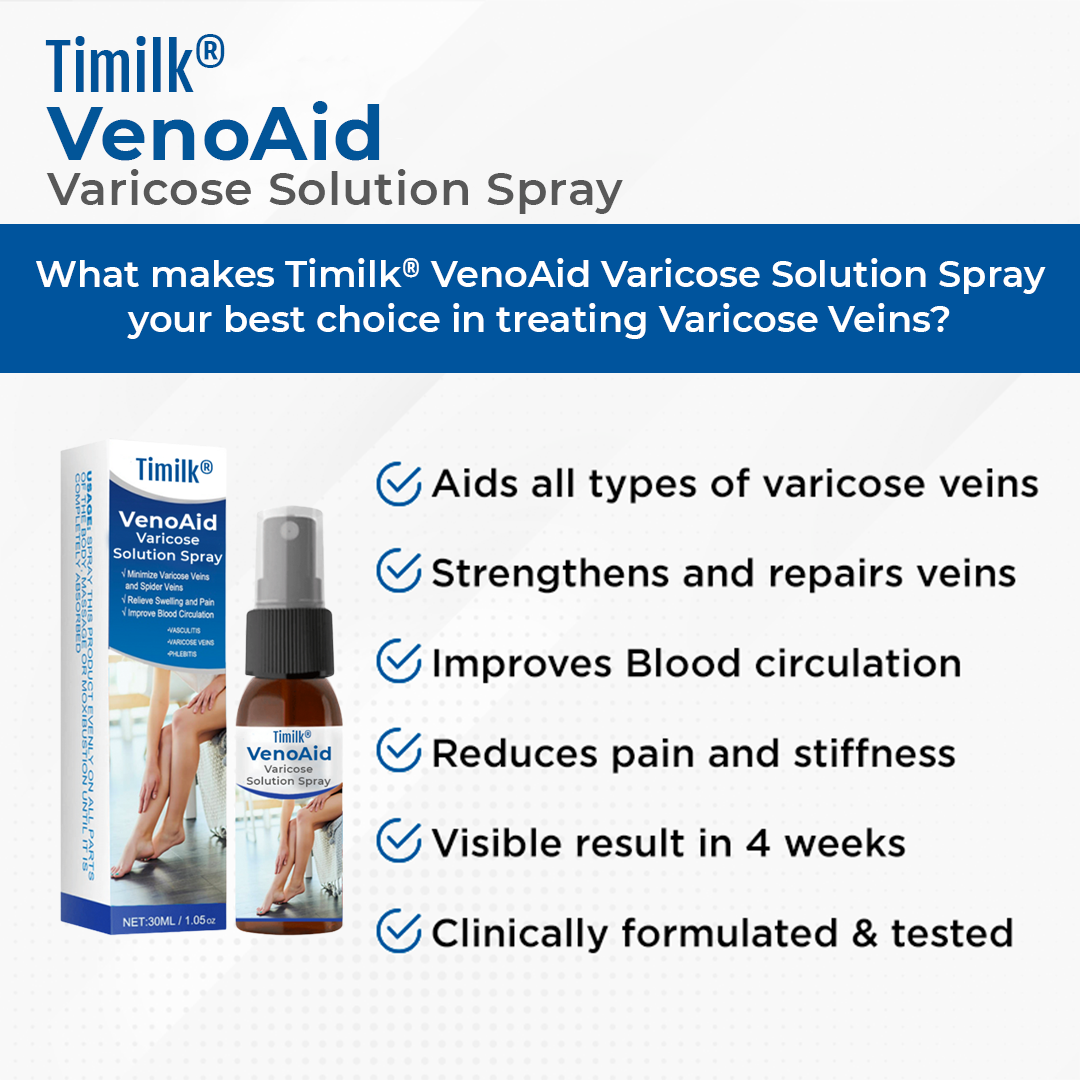 Timilk® VenoAid Varicose Solution Spray.